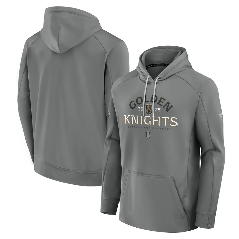 Fanatics Vegas Golden Knights 2025 Stanley Cup Playoffs Authentic Pro Rink Fly Fleece Pullover Hoodie
