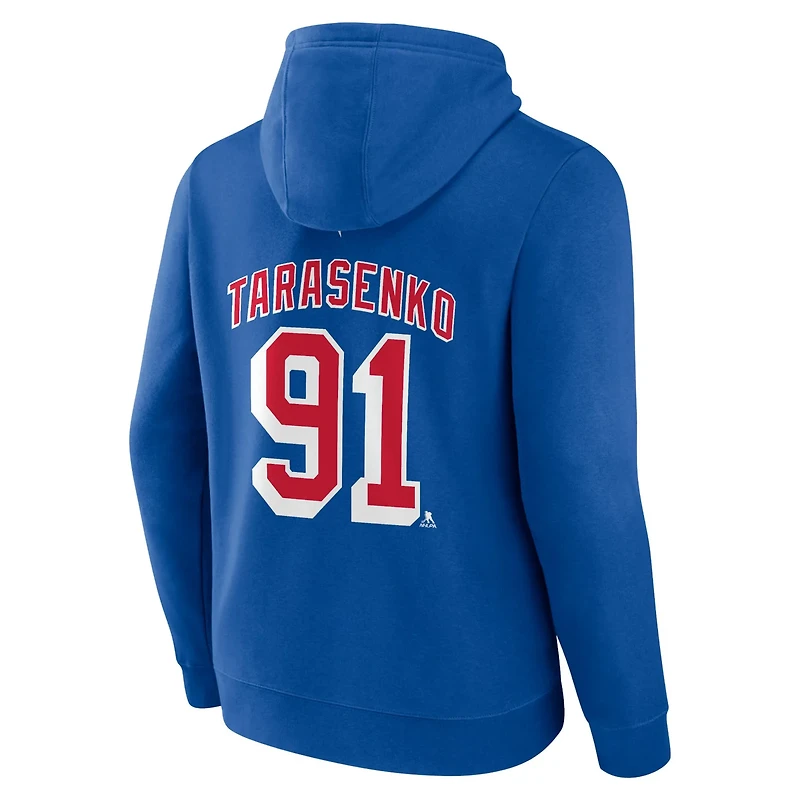 Fanatics Vladimir Tarasenko New York Rangers Authentic Stack Name Number Pullover Hoodie