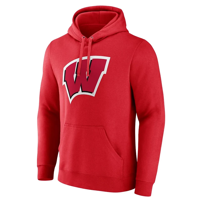 Fanatics Wisconsin Badgers Applique Fleece Pullover Hoodie
