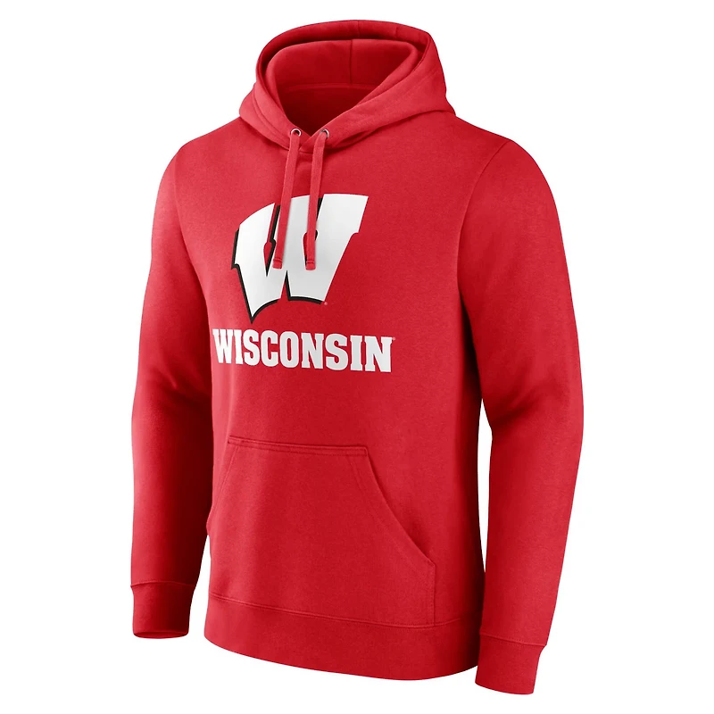 Fanatics Wisconsin Badgers Team Lockup Pullover Hoodie