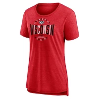 Fanatics Wisconsin Badgers True Classics Break It Down Tri-Blend T-Shirt