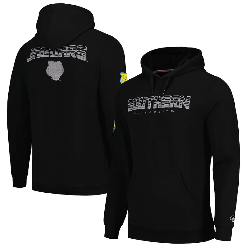 FISLL Southern University Jaguars Puff Print Sliced Pullover Hoodie