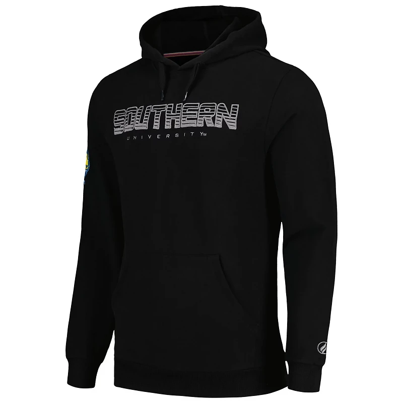 FISLL Southern University Jaguars Puff Print Sliced Pullover Hoodie