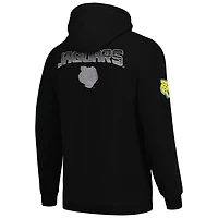 FISLL Southern University Jaguars Puff Print Sliced Pullover Hoodie