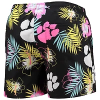 FOCO Clemson Tigers Neon Floral Swim Trunks