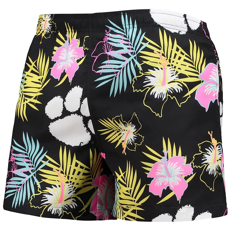 FOCO Clemson Tigers Neon Floral Swim Trunks