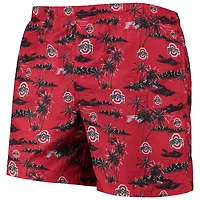 FOCO Ohio State Buckeyes Island Palm Swim Trunks