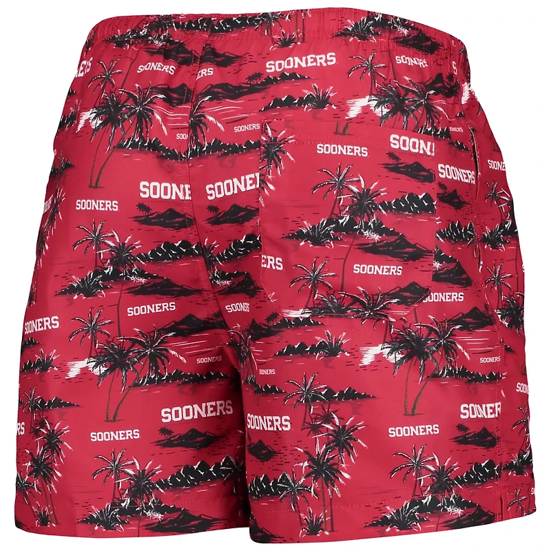FOCO Oklahoma Sooners Island Palm Swim Trunks