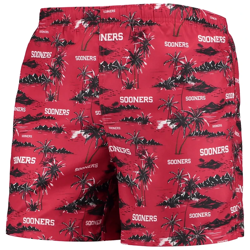 FOCO Oklahoma Sooners Island Palm Swim Trunks