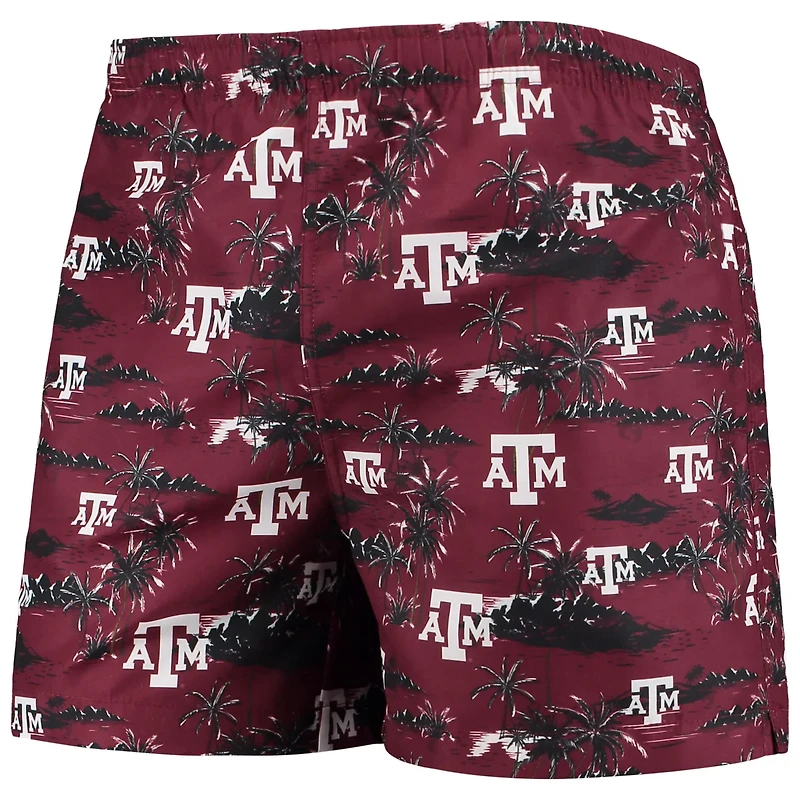FOCO Texas AM Aggies Island Palm Swim Trunks