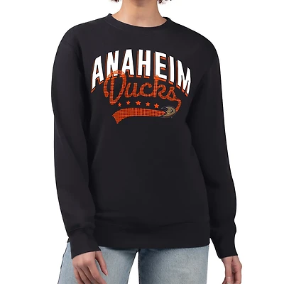 G-III 4Her by Carl Banks Anaheim Ducks Filigree Team Graphic Fleece Pullover Sweatshirt