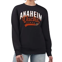 G-III 4Her by Carl Banks Anaheim Ducks Filigree Team Graphic Fleece Pullover Sweatshirt