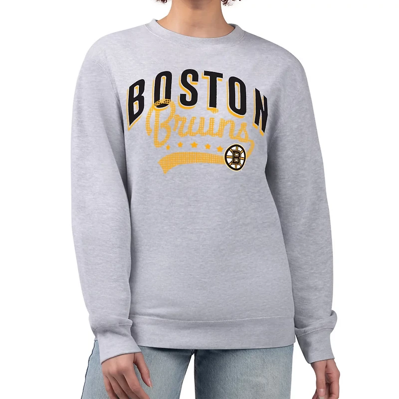 G-III 4Her by Carl Banks Boston Bruins Filigree Team Graphic Fleece Pullover Sweatshirt