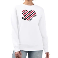 G-III 4Her by Carl Banks Carolina Hurricanes Heart Graphic Pullover Sweatshirt
