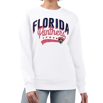 G-III 4Her by Carl Banks Florida Panthers Filigree Team Graphic Fleece Pullover Sweatshirt