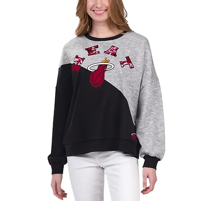 G-III 4Her by Carl Banks Miami Heat Benches Split Pullover Sweatshirt