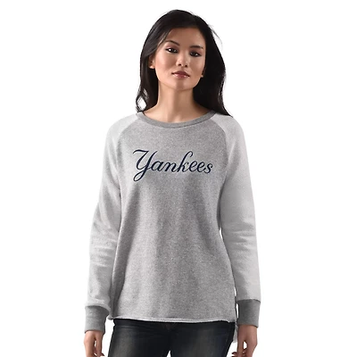 G-III 4Her by Carl Banks New York Yankees Gridiron Raglan Pullover Sweatshirt