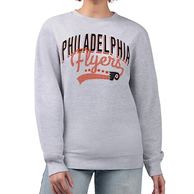 G-III 4Her by Carl Banks Philadelphia Flyers Filigree Team Graphic Fleece Pullover Sweatshirt