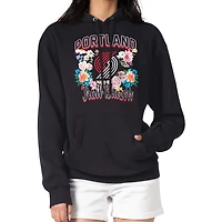 G-III 4Her by Carl Banks Portland Trail Blazers Flowers Team Logo Graphic Fleece Pullover Hoodie