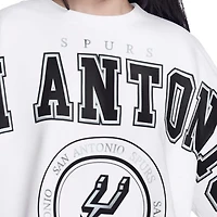 G-III 4Her by Carl Banks San Antonio Spurs Bleachers Cropped French Terry Sweatshirt