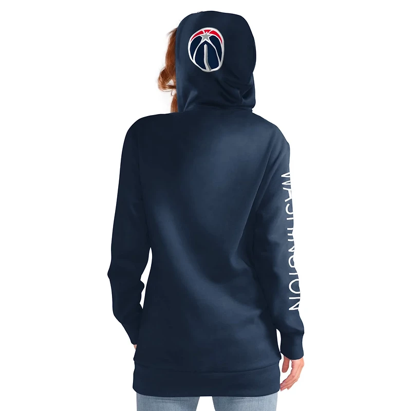 G-III 4Her by Carl Banks Washington Wizards Base Coach Pullover Hoodie
