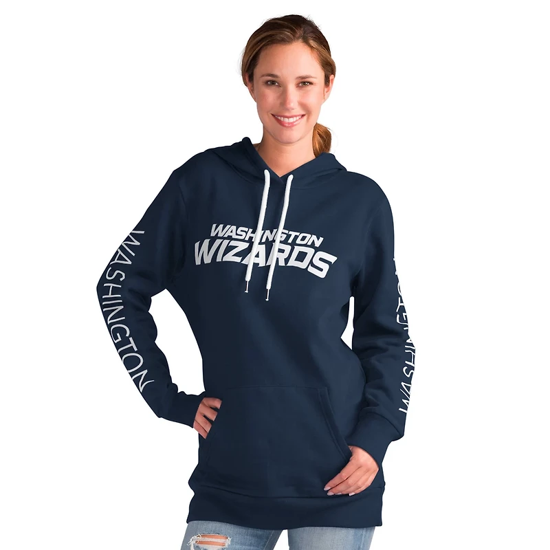 G-III 4Her by Carl Banks Washington Wizards Base Coach Pullover Hoodie