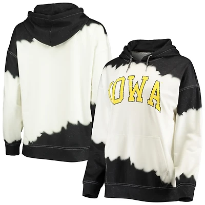 Gameday Couture Black Iowa Hawkeyes For the Fun Double Dip-Dyed Pullover Hoodie