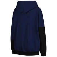 Gameday Couture /Black West Virginia Mountaineers Matchmaker Diagonal Cowl Pullover Hoodie