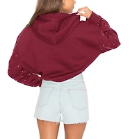 Gameday Couture Florida State Seminoles Can't Lose Rhinestone Cropped Pullover Hoodie