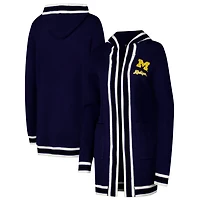 Gameday Couture Michigan Wolverines Stripe Detail Tri-Blend Hoodie Cardigan Sweater