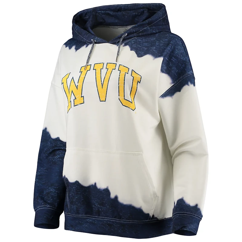 Gameday Couture Navy West Virginia Mountaineers For the Fun Double Dip-Dyed Pullover Hoodie