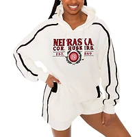 Gameday Couture Nebraska Huskers Down Set Go Pullover Hoodie and Shorts