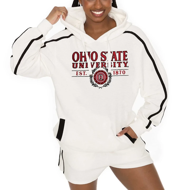 Gameday Couture Ohio State Buckeyes Down Set Go Pullover Hoodie and Shorts Set