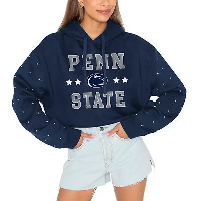 Gameday Couture Penn State Nittany Lions Can't Lose Rhinestone Cropped Pullover Hoodie