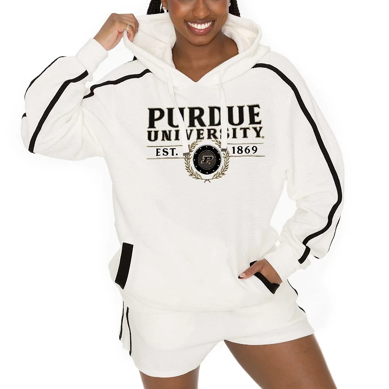 Gameday Couture Purdue Boilermakers Down Set Go Pullover Hoodie and Shorts