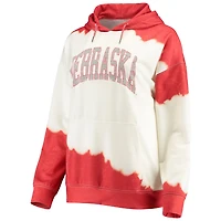 Gameday Couture /Scarlet Nebraska Huskers For the Fun Double Dip-Dyed Pullover Hoodie