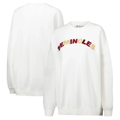 Gameday Social Florida State Seminoles Oversized Charlie Rainbow Chenille Arch Pullover Sweatshirt