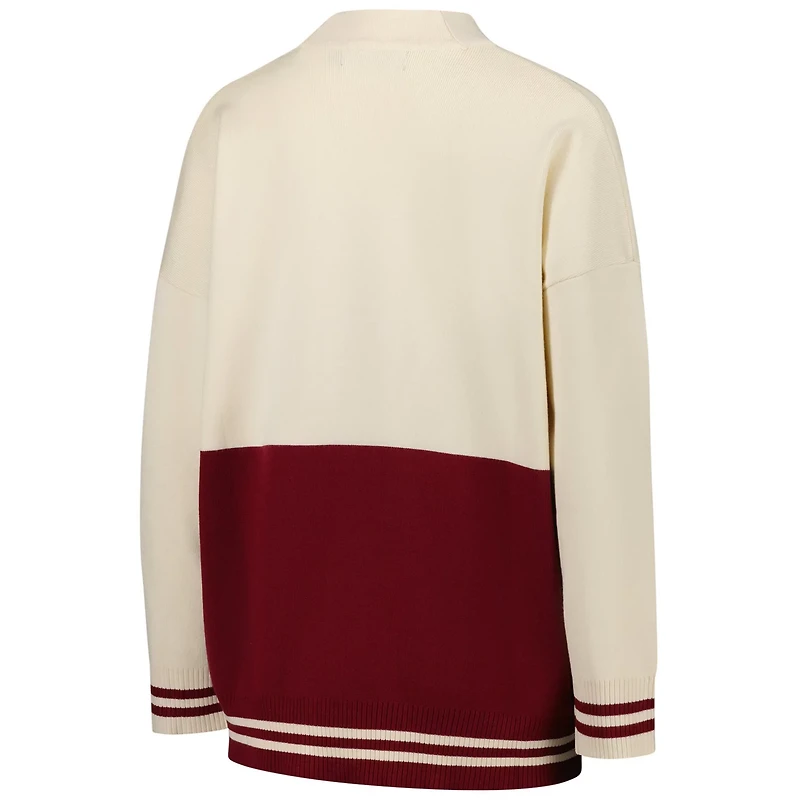 Gameday Social Florida State Seminoles Woven Carley Retro Button-Up Cardigan