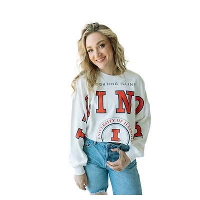 Gameday Social Illinois Fighting Illini Phipps Cropped Sweatshirt