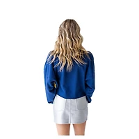 Gameday Social Michigan Wolverines Phipps Cropped Sweatshirt