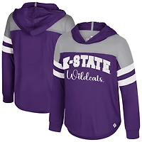 Girls Youth Colosseum Kansas State Wildcats Reflection Hoodie Long Sleeve T-Shirt
