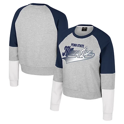 Girls Youth Colosseum Penn State Nittany Lions Katinka Rhinestone Pullover Sweatshirt