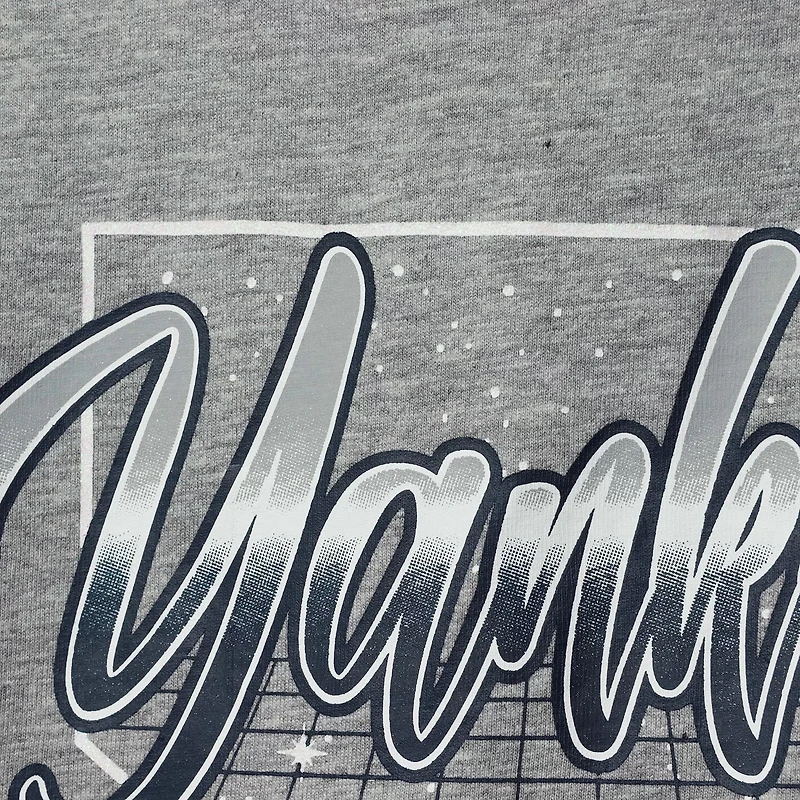 Girls Youth Heathered Gray New York Yankees Bleachers T-Shirt