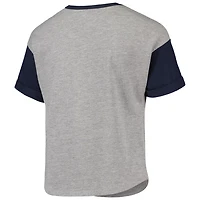 Girls Youth Heathered Gray New York Yankees Bleachers T-Shirt