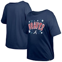Girls Youth New Era Atlanta Braves Flip Sequin Team T-Shirt