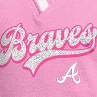 Girls Youth New Era Atlanta Braves Mommy  Me Raglan V-Neck T-Shirt