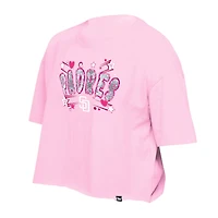 Girls Youth New Era Light San Diego Padres Flip Sequin Team T-Shirt