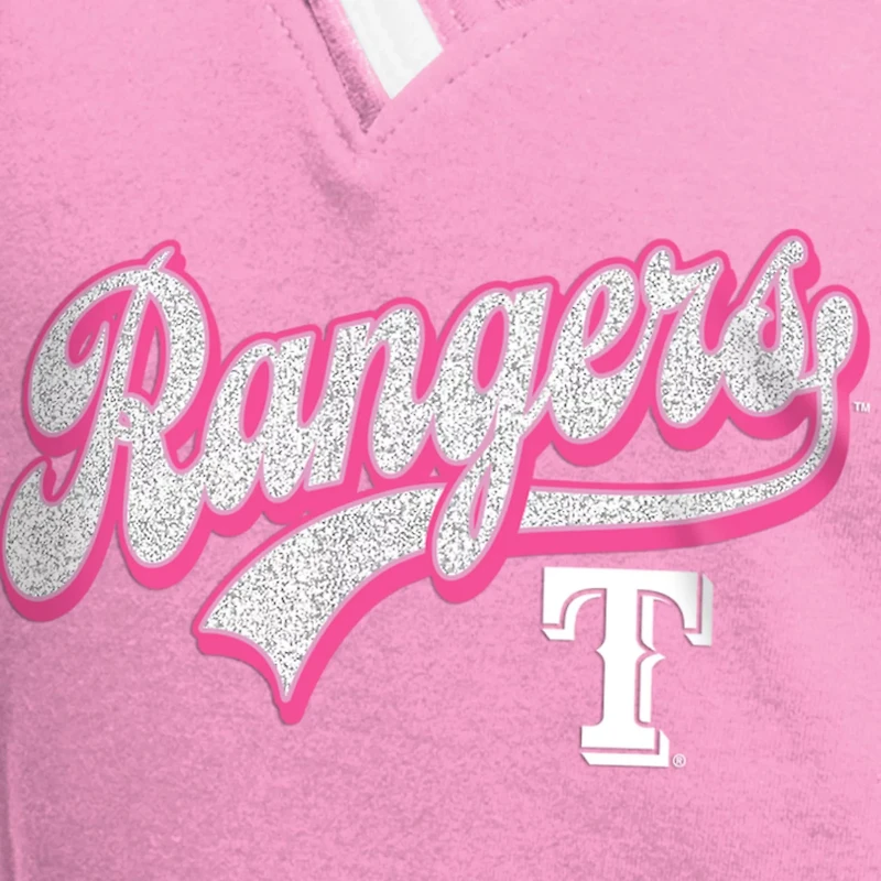 Girls Youth New Era Texas Rangers Mommy Me Raglan V-Neck T-Shirt