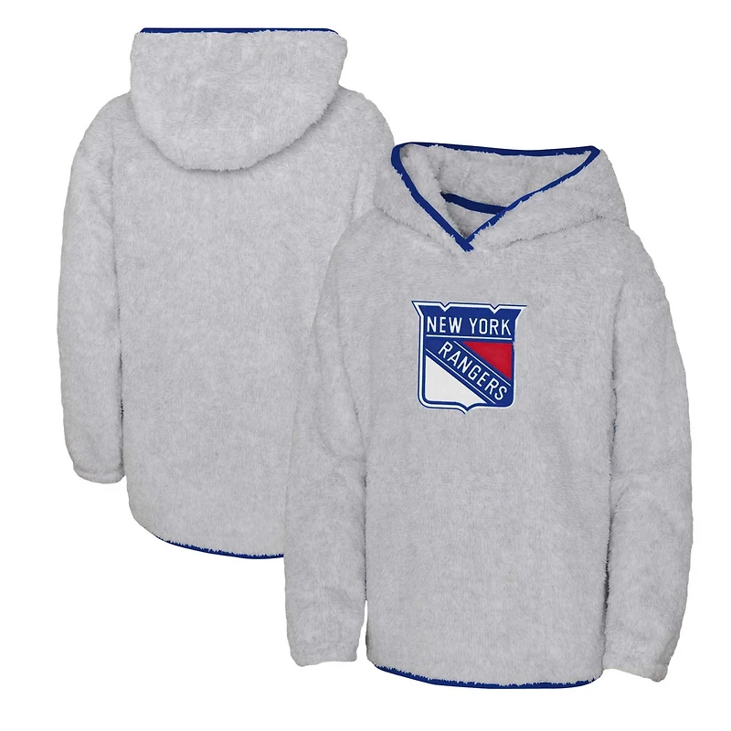 Girls Youth New York Rangers Ultimate Teddy Fleece Pullover Hoodie