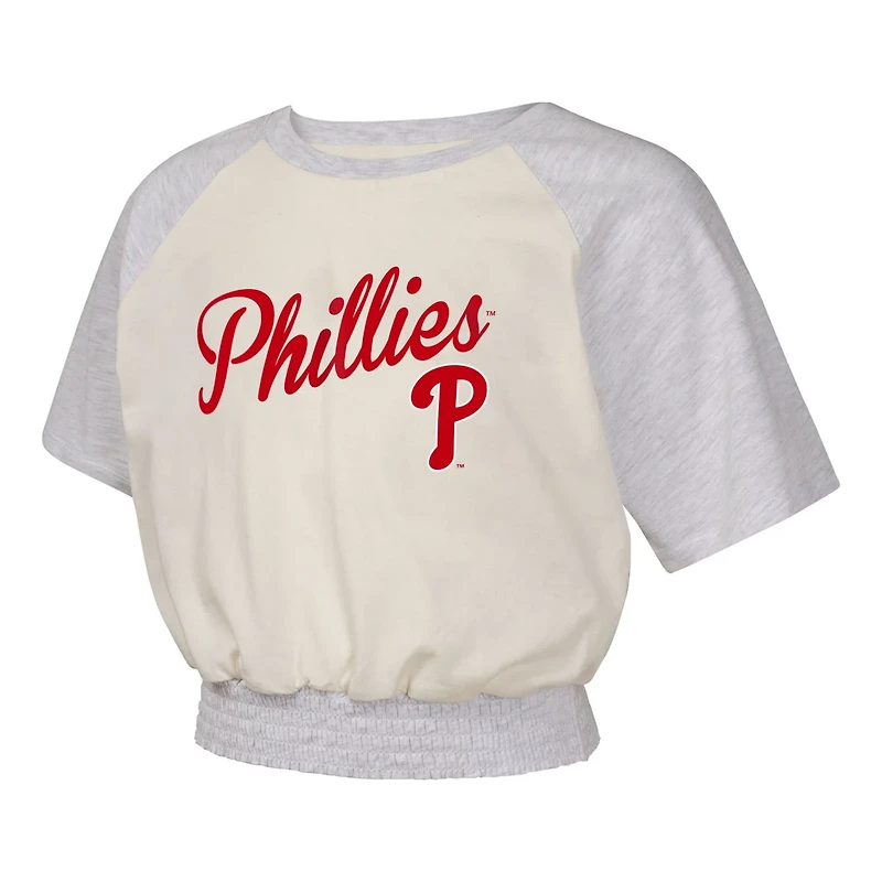 Girls Youth Philadelphia Phillies Curve Ball Fashion Raglan T-Shirt